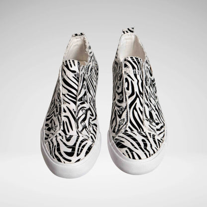MISS BLACK LC41564001 Shore - 1 Canvas Zebra Blk/Wht 3 White