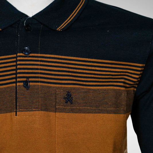 MONATIC MTS2810 STRIPED LS GOLFER BLACK
