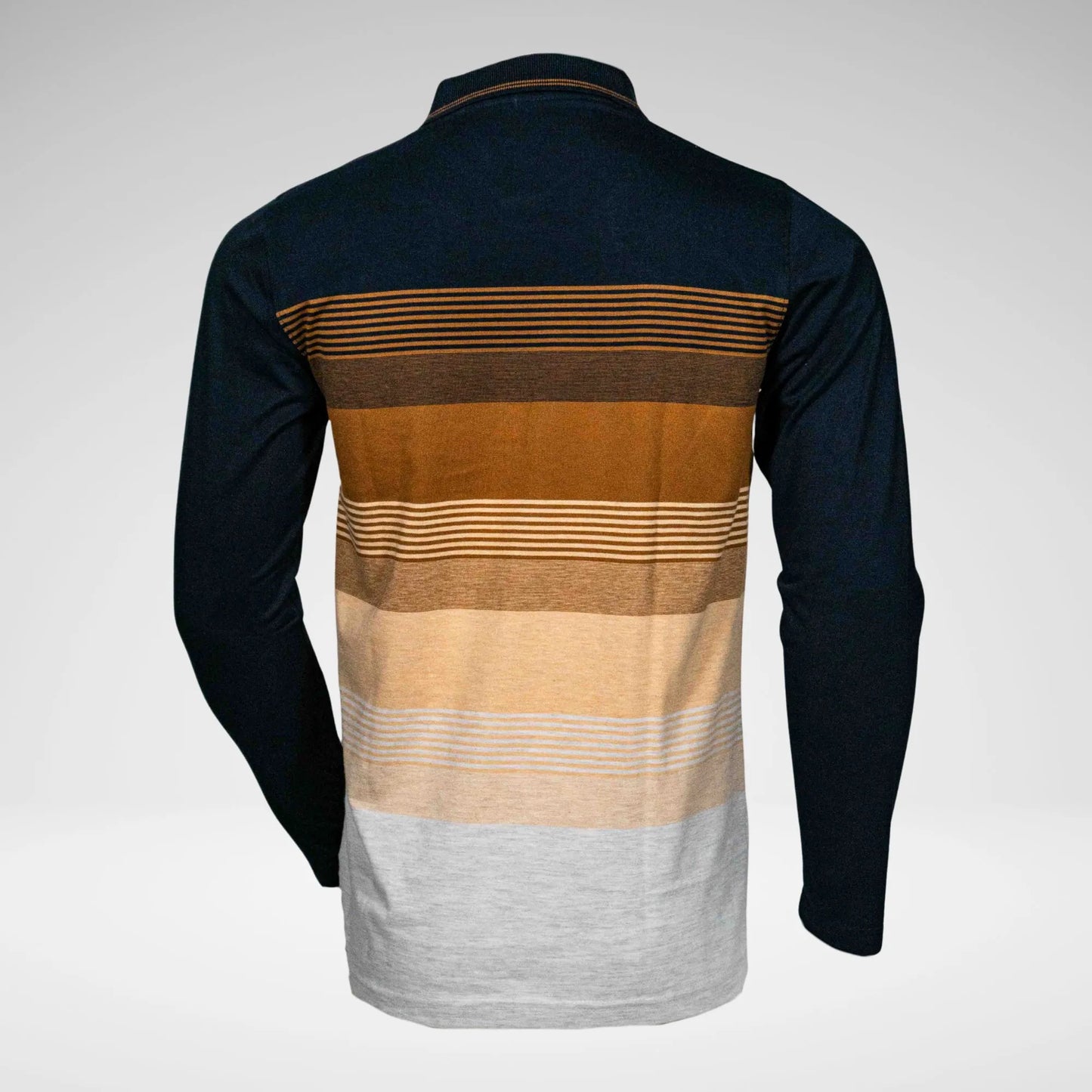 MONATIC MTS2810 STRIPED LS GOLFER BLACK