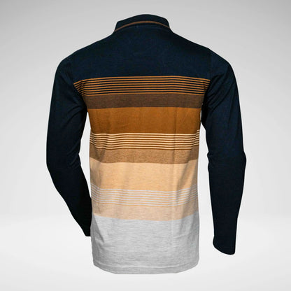 MONATIC MTS2810 STRIPED LS GOLFER BLACK