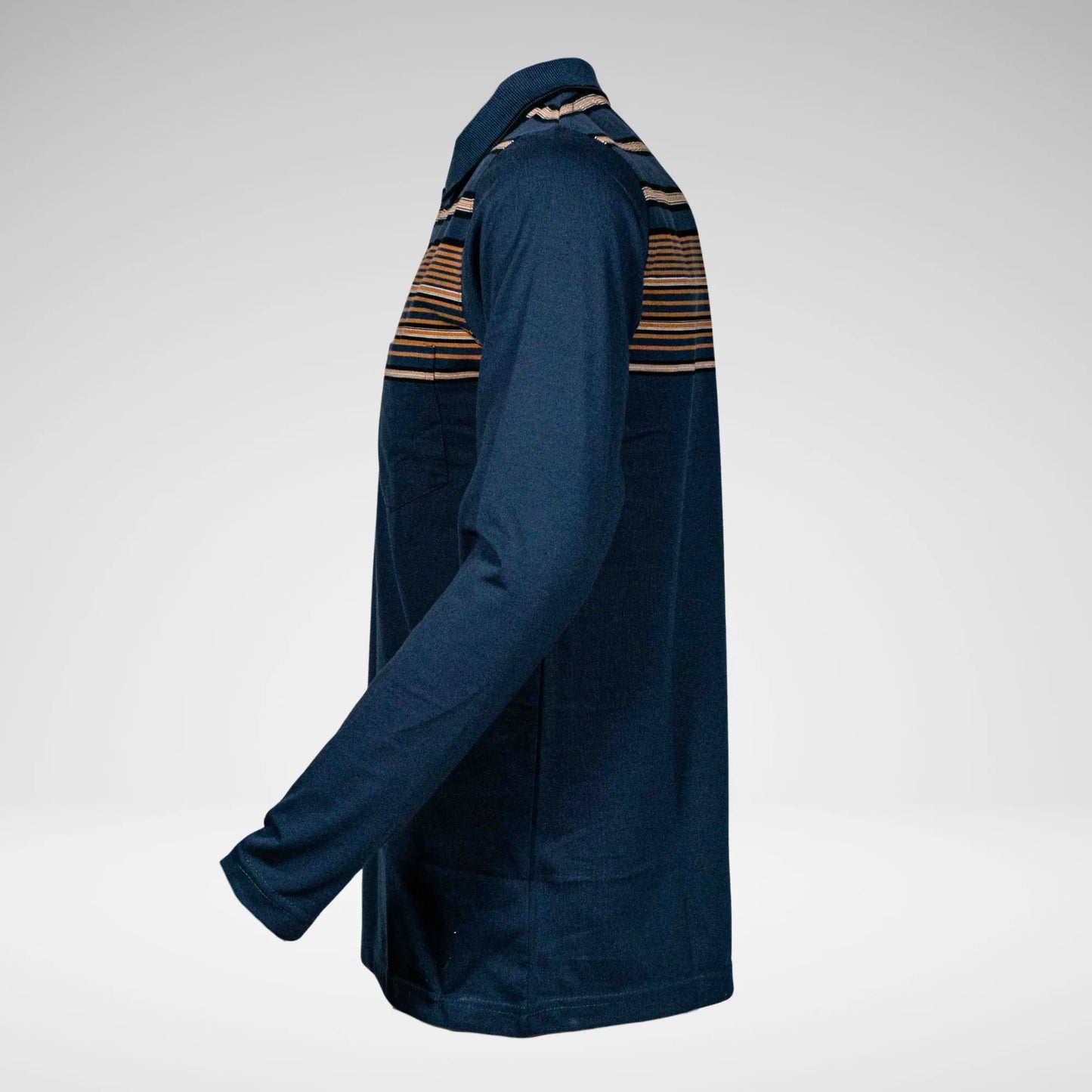 MONATIC MTS2810 STRIPED LS GOLFER BLUE