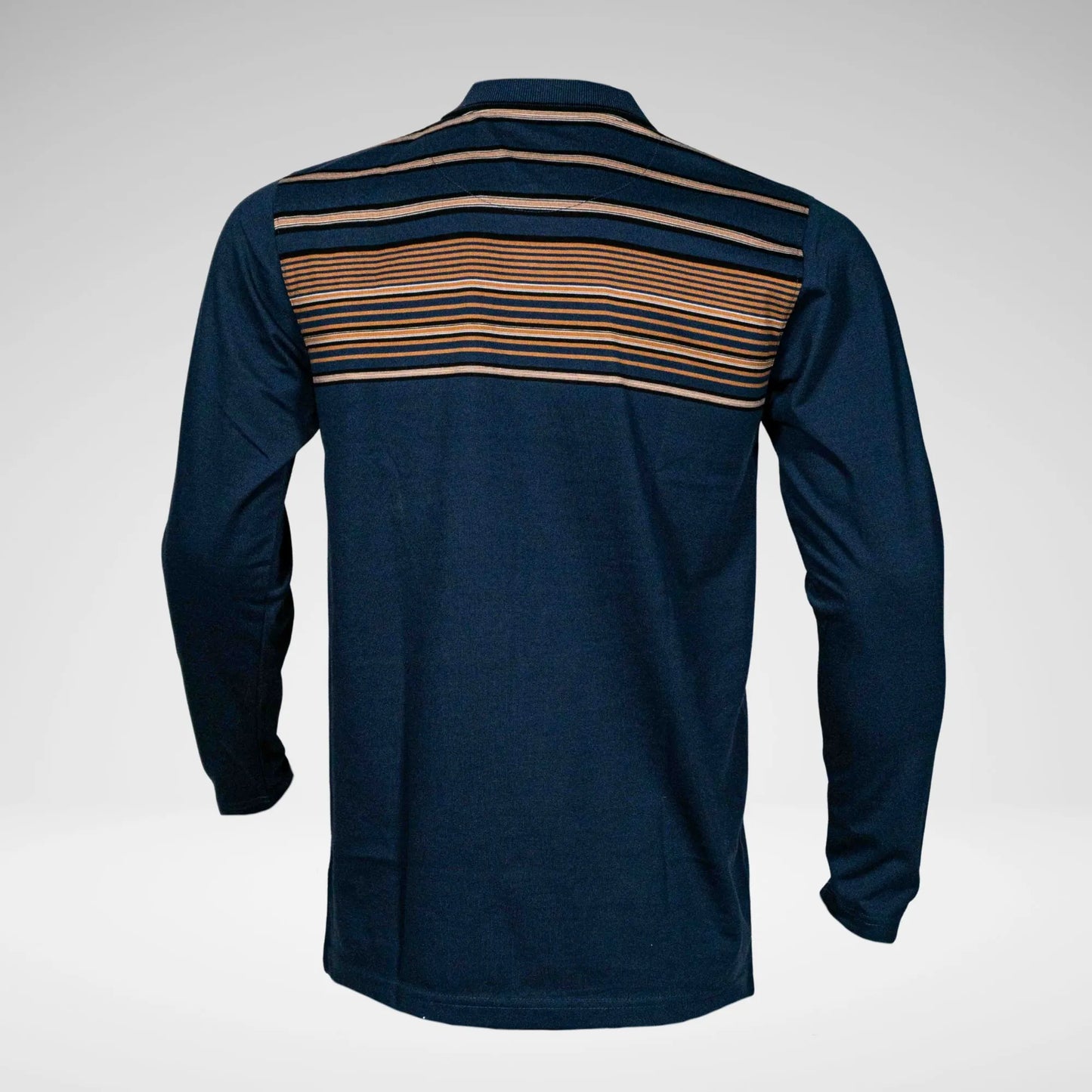 MONATIC MTS2810 STRIPED LS GOLFER BLUE