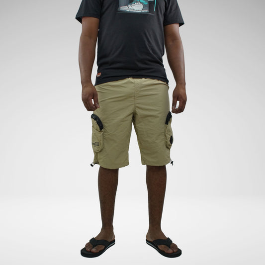 SOVIET BARAKA NYLON TRACK SHORTS | KHAKHI