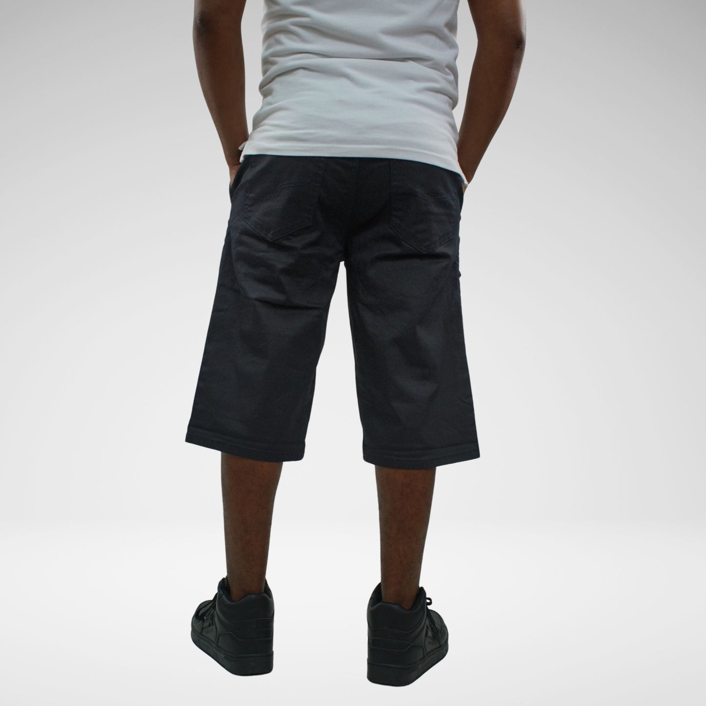 CUTTY AFLECK DENIM CARGO SHORTS | DARK INK