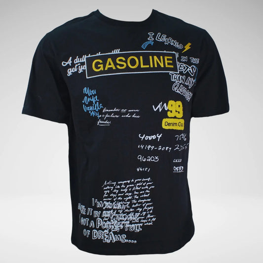 Gasoline Allover Print T-Shirt | Black