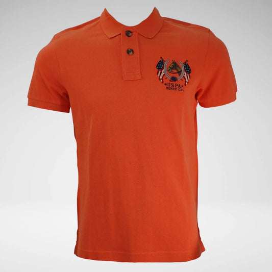 USPA Denim Polo Men's T-Shirt | Peach