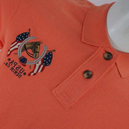 USPA Denim Polo Men's T-Shirt | Peach