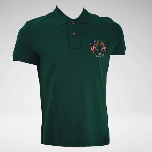 USPA Denim Polo Men's T-Shirt | Green