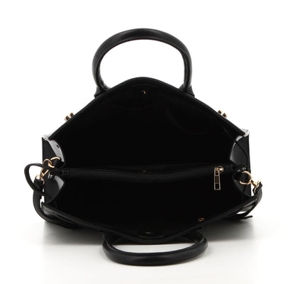 Pierre Cardin MARGAUX STRUCTURED SATCHEL BLACK A0 BLACK