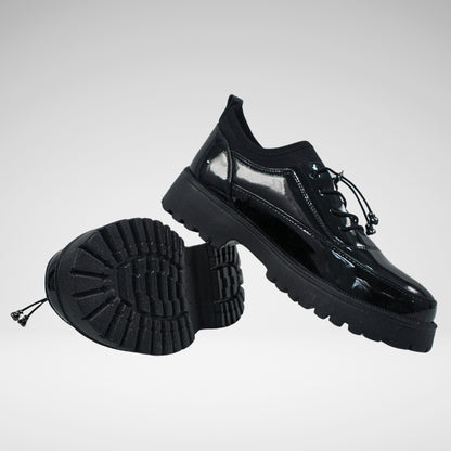 Pierre Cardin Metz Patent Casual Shoe | Black