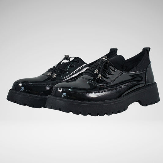 Pierre Cardin Metz Patent Casual Shoe | Black