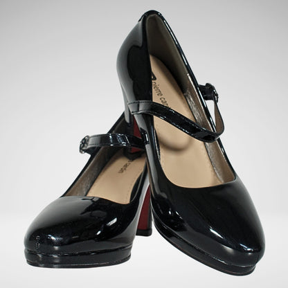 Pierre Cardin Liane Formal Patent High Heel Shoe | Black