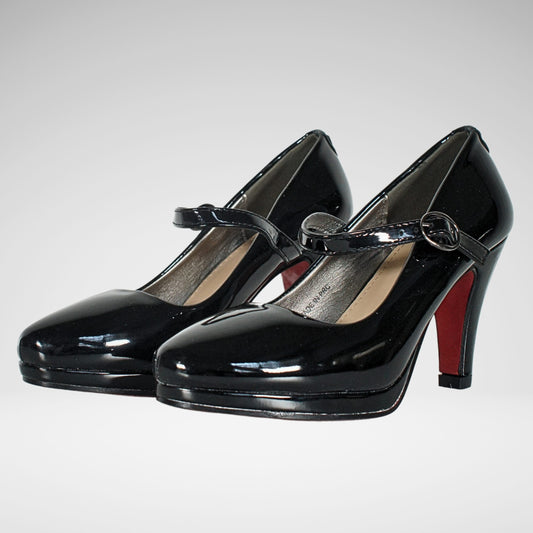 Pierre Cardin Liane Formal Patent High Heel Shoe | Black