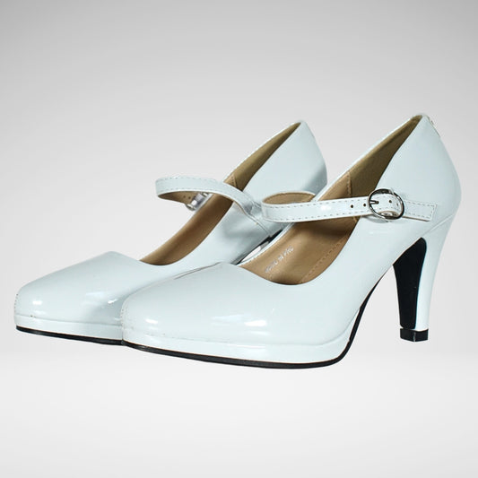 Pierre Cardin Liane Formal Patent High Heel Shoe | White