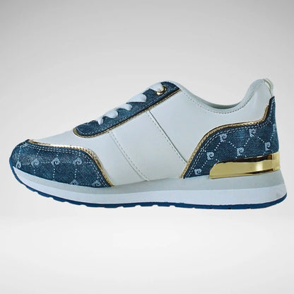 Pierre Cardin Cassis 4 Sneaker | White/Denim Blue