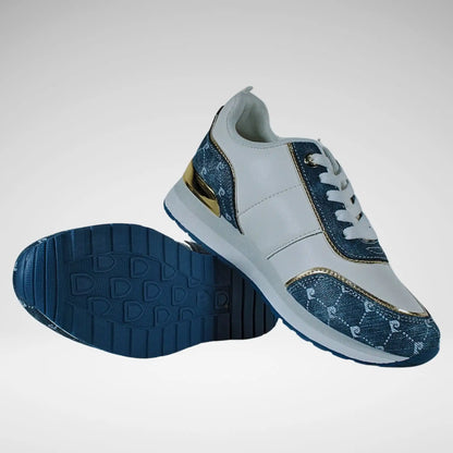 Pierre Cardin Cassis 4 Sneaker | White/Denim Blue