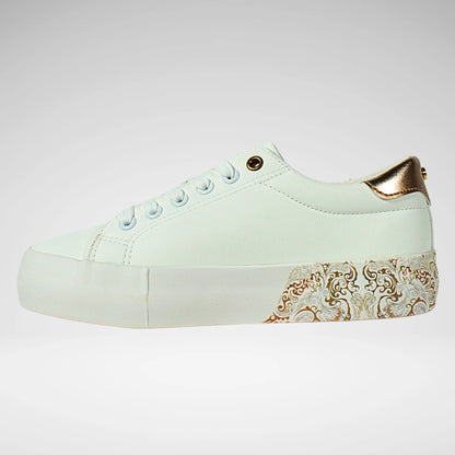 Pierre Cardin Paisley 2 Sneaker | White/Gold