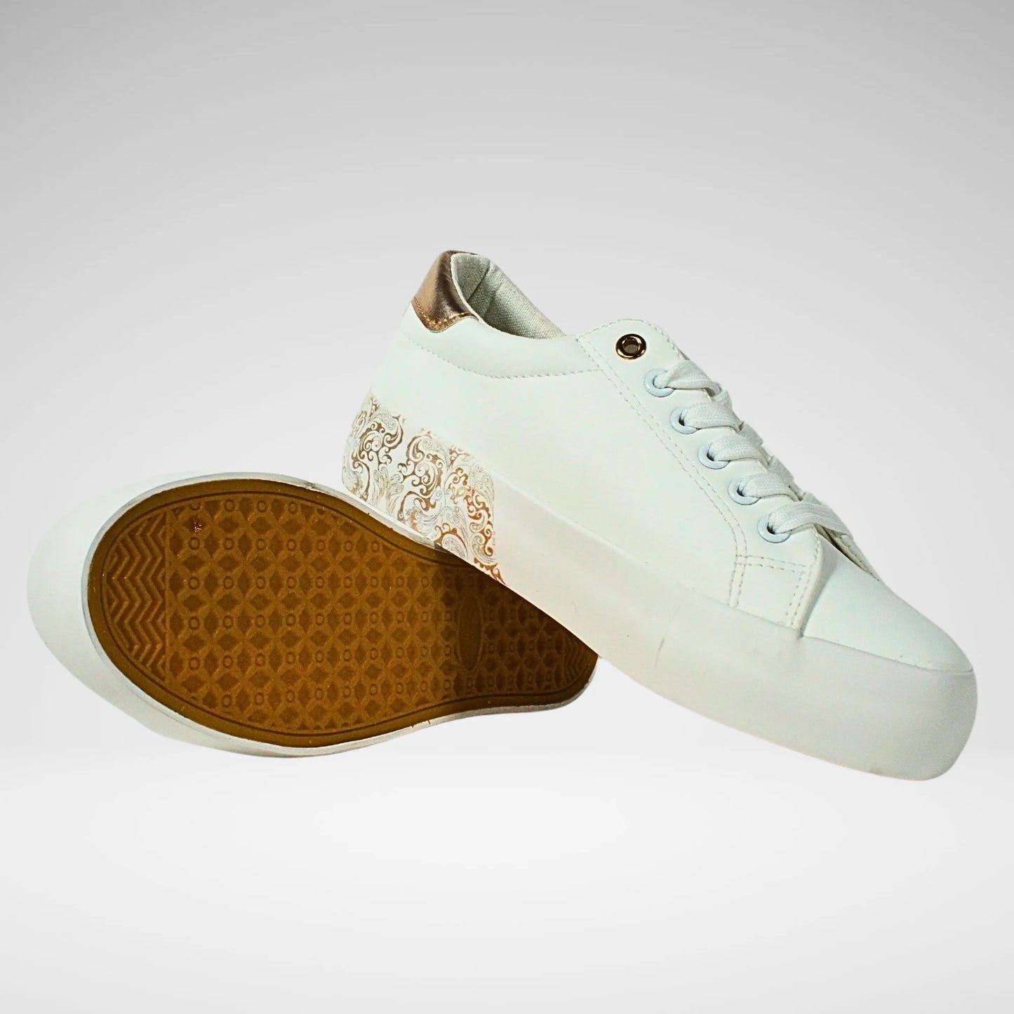 Pierre Cardin Paisley 2 Sneaker | White/Gold