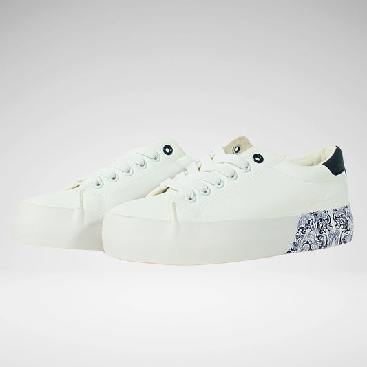 Pierre Cardin Paisley 2 Sneaker | White/Navy
