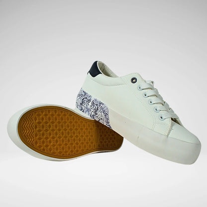 Pierre Cardin Paisley 2 Sneaker | White/Navy