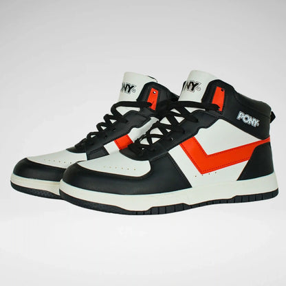 Pony Express Sneaker | Black/White/Red