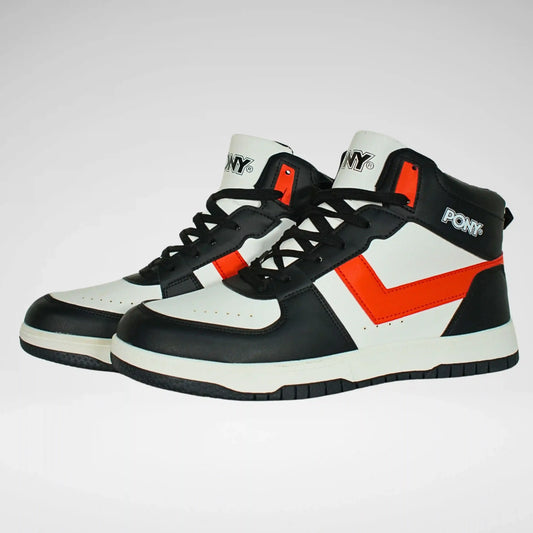 Pony Express Sneaker | Black/White/Red