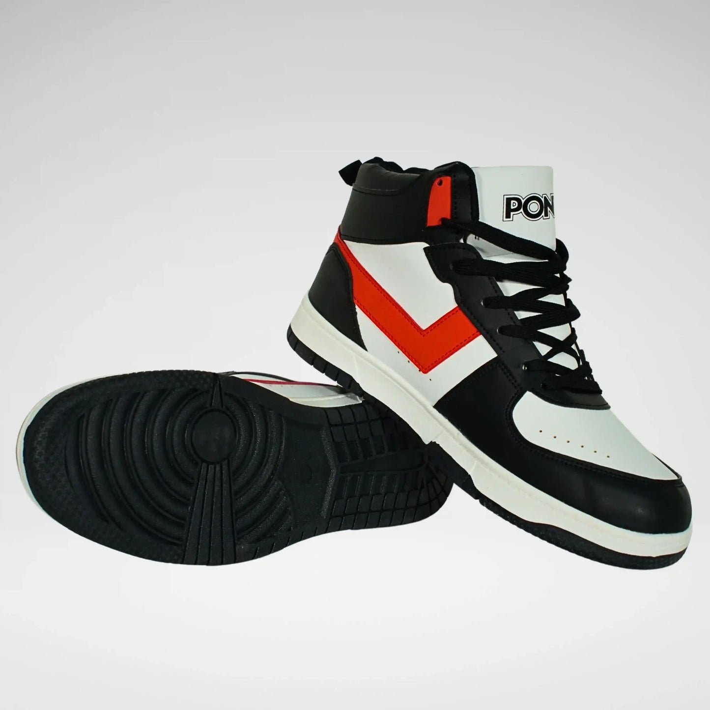 Pony Express Sneaker | Black/White/Red