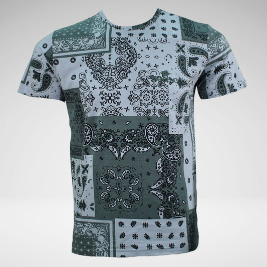 Skabenga Paisley T-Shirt | Grey