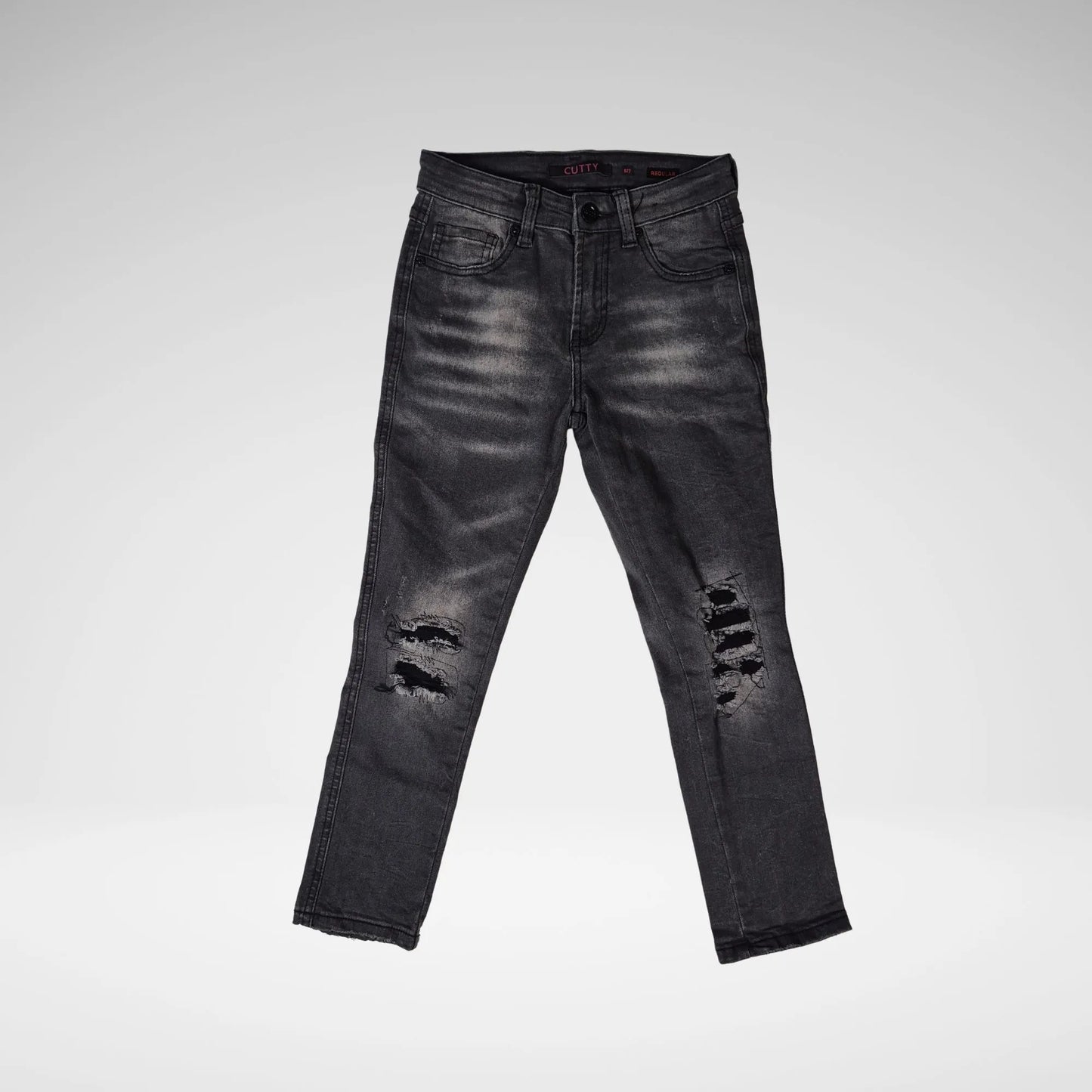 SOVIET - BJ2349 - CRUMBLE DENIM JEAN - CHARCOAL - R559.99