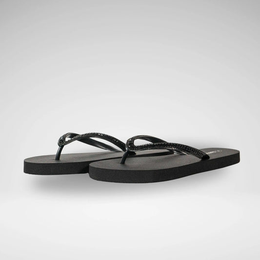 SOVIET - EMERALD THONG SANDAL W/DIAMANTE - LS5826 - BLACK - R119.99