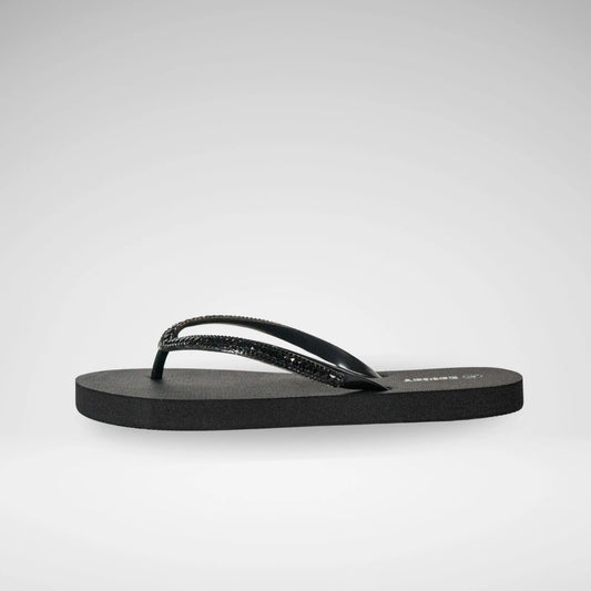 SOVIET - EMERALD THONG SANDAL W/DIAMANTE - LS5826 - BLACK - R119.99