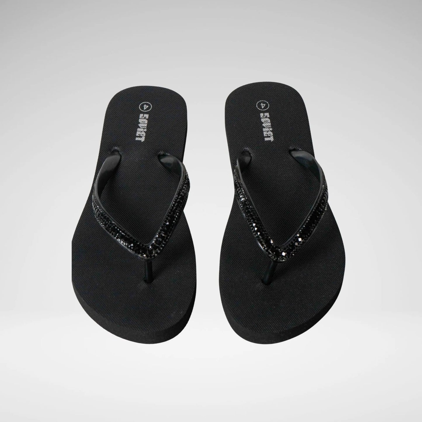 SOVIET - EMERALD THONG SANDAL W/DIAMANTE - LS5826 - BLACK - R119.99