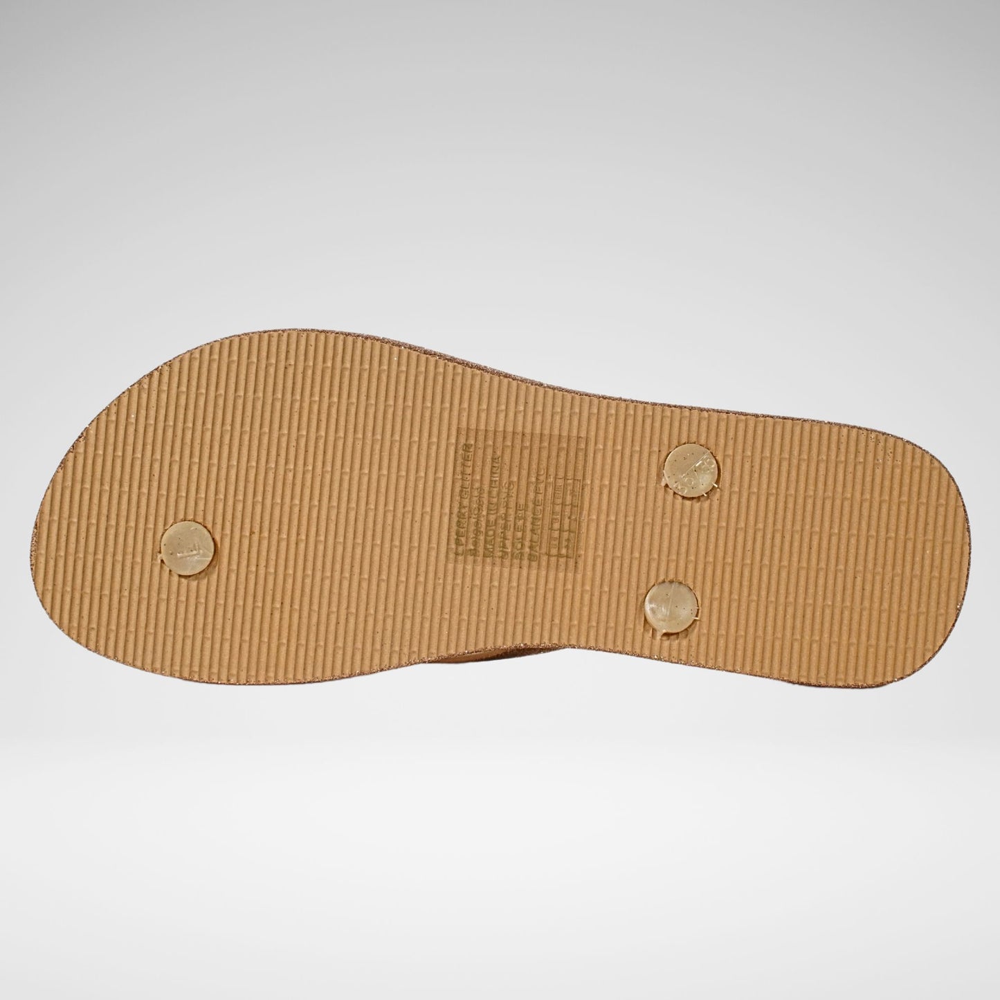 Soviet Glitter Platform Thong | Beige/Gold