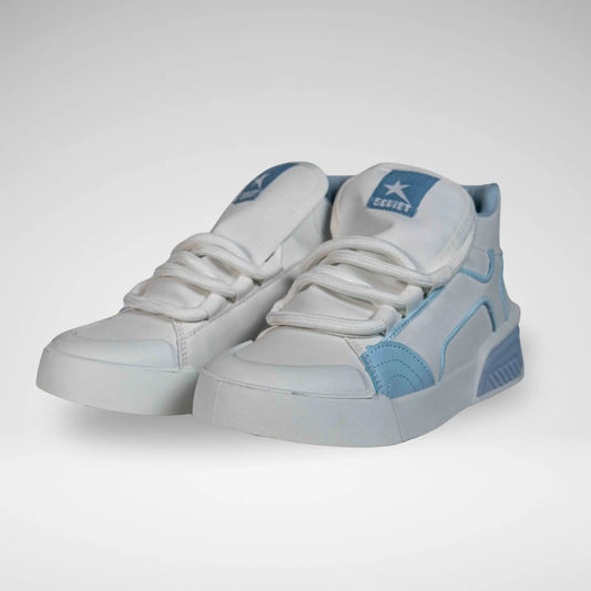 SOVIET LCB5216 S 8806 L Lotus Pu Hi Lace Up Sneaker White