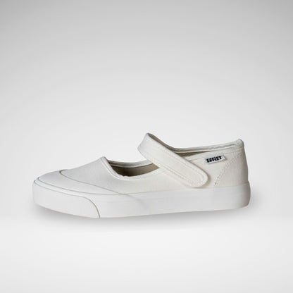 SOVIET - L MARY JANE CANVAS SLIPON - LC6011 - WHITE