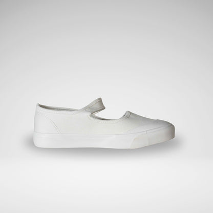 SOVIET - L MARY JANE CANVAS SLIPON - LC6011 - WHITE