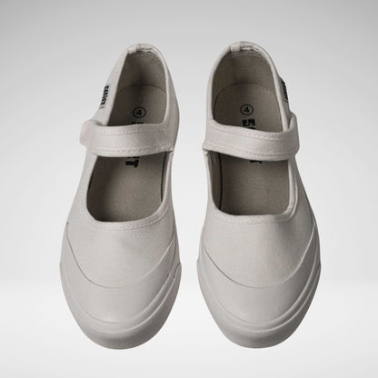 SOVIET - L MARY JANE CANVAS SLIPON - LC6011 - WHITE