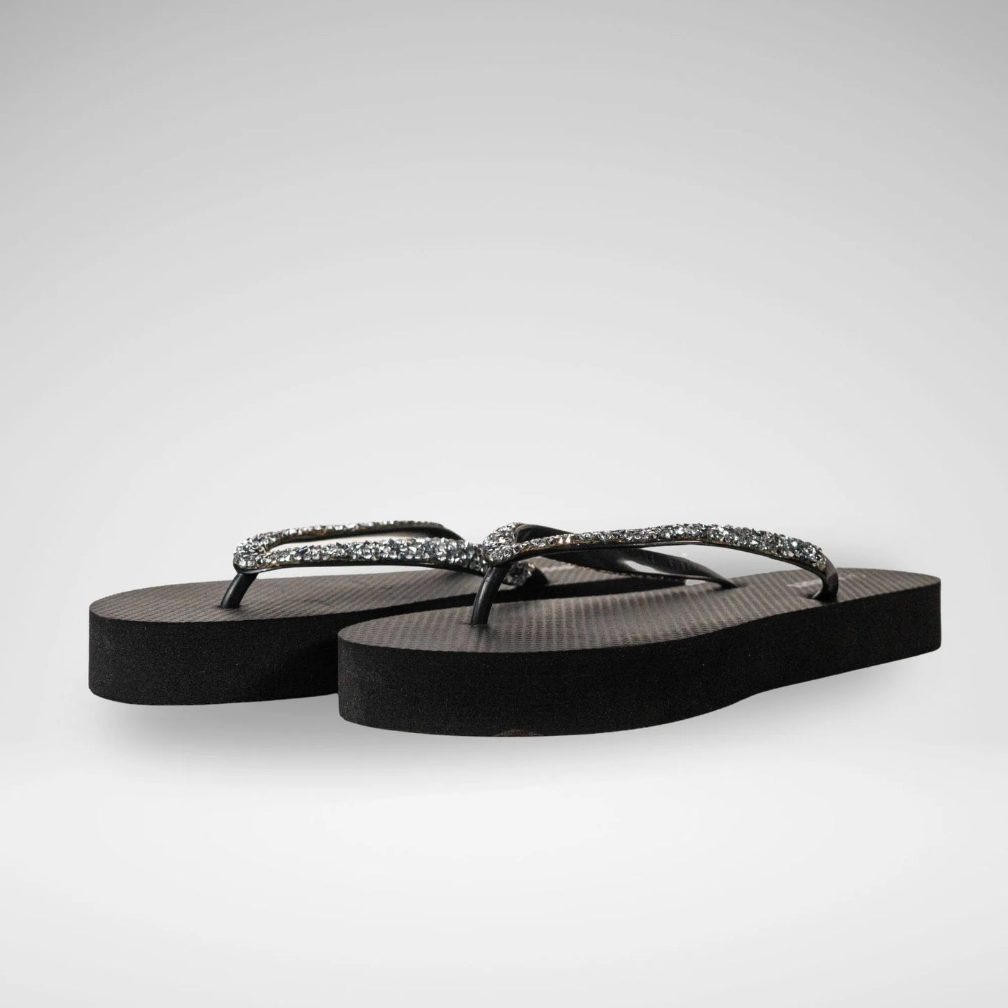 SOVIET  - MOONSTONE PLATFORM THONG  GLITTER - LS5827 - BLACK - R119.99