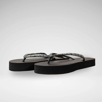 SOVIET  - MOONSTONE PLATFORM THONG  GLITTER - LS5827 - BLACK - R119.99