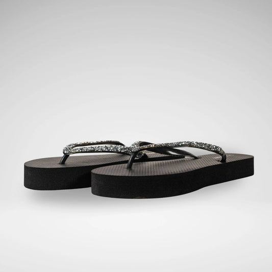 SOVIET  - MOONSTONE PLATFORM THONG  GLITTER - LS5827 - BLACK - R119.99