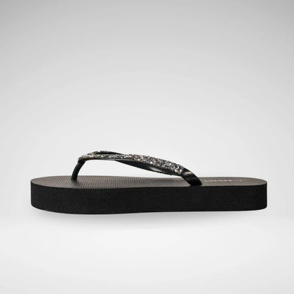 SOVIET  - MOONSTONE PLATFORM THONG  GLITTER - LS5827 - BLACK - R119.99