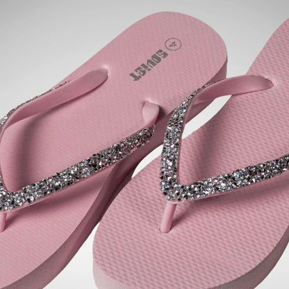 SOVIET  - MOONSTONE PLATFORM THONG  GLITTER - LS5827 - PINK - R119.99