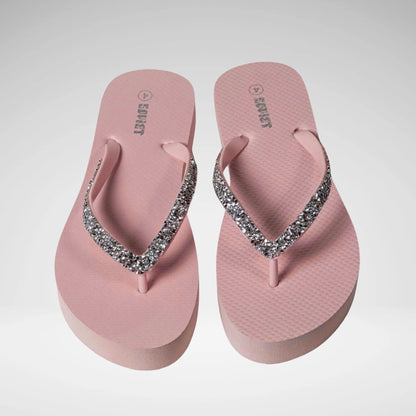 SOVIET  - MOONSTONE PLATFORM THONG  GLITTER - LS5827 - PINK - R119.99