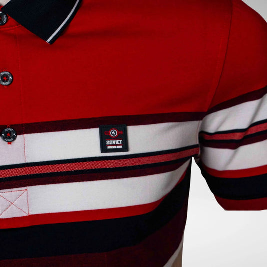 SOVIET - STRIPE GOLFER - MTS2851- RED - R379.99