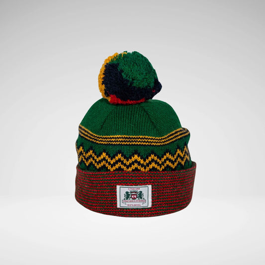 STRACHEN MH3001 Zig Zag Beanie Green/Red