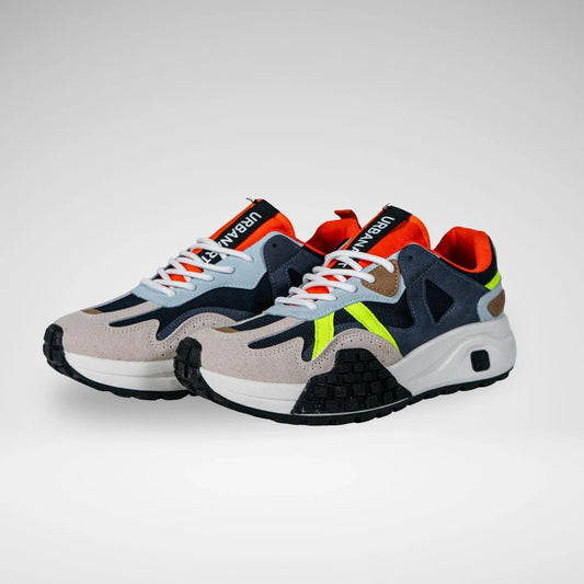 URBAN ART MC6770 REDO1 FAUX WAX NYLON SNEAKER NAVY