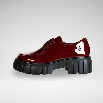 URBAN ART BLAIR1 PATENT SHOES BURGUNDY 5 L269003 Burgandy