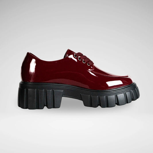 URBAN ART BLAIR1 PATENT SHOES BURGUNDY 5 L269003 Burgandy